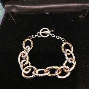 Gold and Silver Chain Bracelet